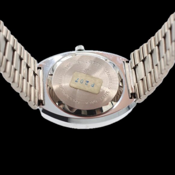 Vintage 38mm Waltham Date Brushed Men's Mechanical Wristwatch Chrome Plated NOS - Picture 4 of 6